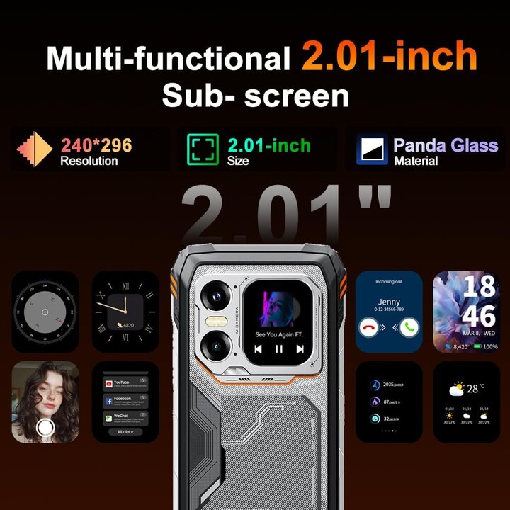Blackview XPLORE 1 Pro 5G, 16 Go 512 Go, LCD IPS 6,78, 20 000 mAh, double SIM, orange