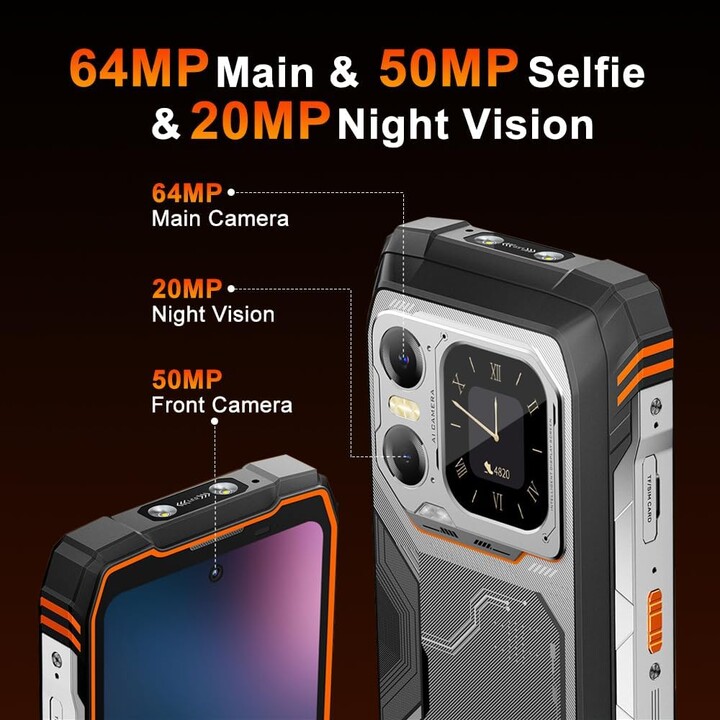 Blackview XPLORE 1 Pro 5G, 16 Go 512 Go, LCD IPS 6,78, 20 000 mAh, double SIM, orange