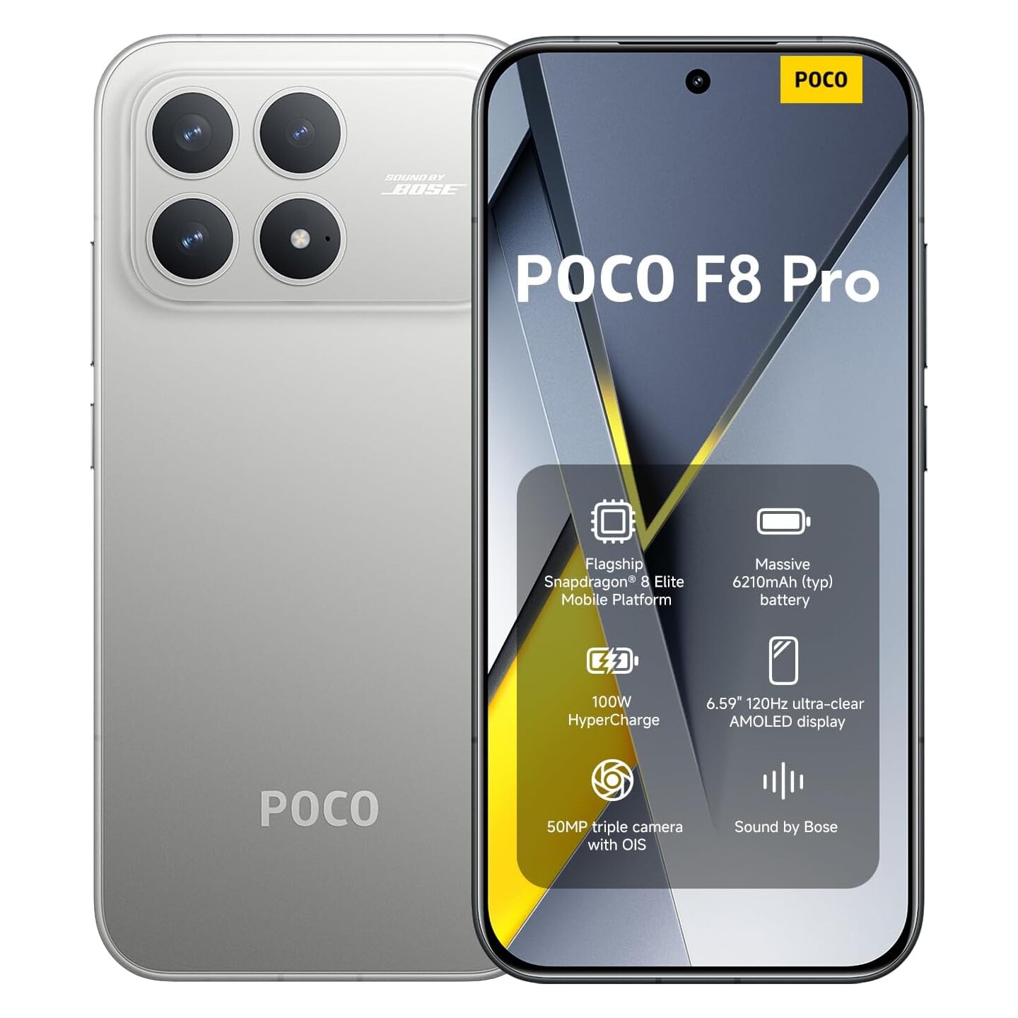 Xiaomi Poco F8 Pro 5G 12GB 512GB 6.59 OLED 6210mAh Silver