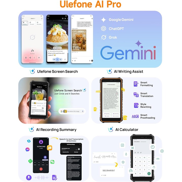 Ulefone RugKing 2 Pro, 4 GB 128 GB, 5,45 IPS, 4550 mAh, Schwarz