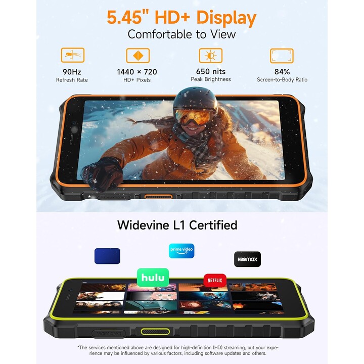 Ulefone RugKing 2 Pro, 4 Go 128 Go, 5,45 IPS, 4550 mAh, Orange