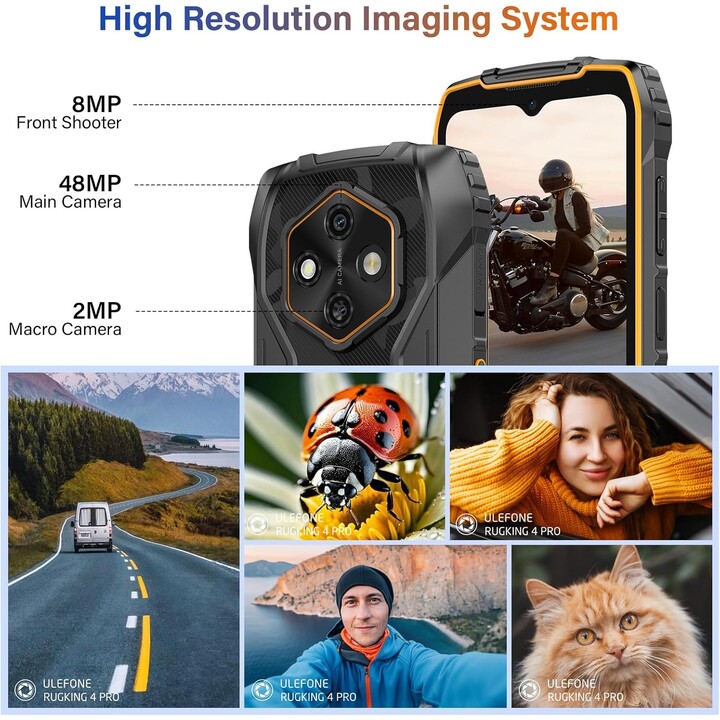 Ulefone RugKing 4 Pro, 8GB 256GB, 6.56 IPS, 10200mAh, Black
