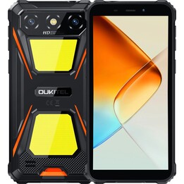 Oukitel G5, 4+12GB RAM, 64GB/TF 1TB, 900LM Dual Camping Light, 6 pantalla, 6300 mAh, 13MP, Sim dual, Naranja
