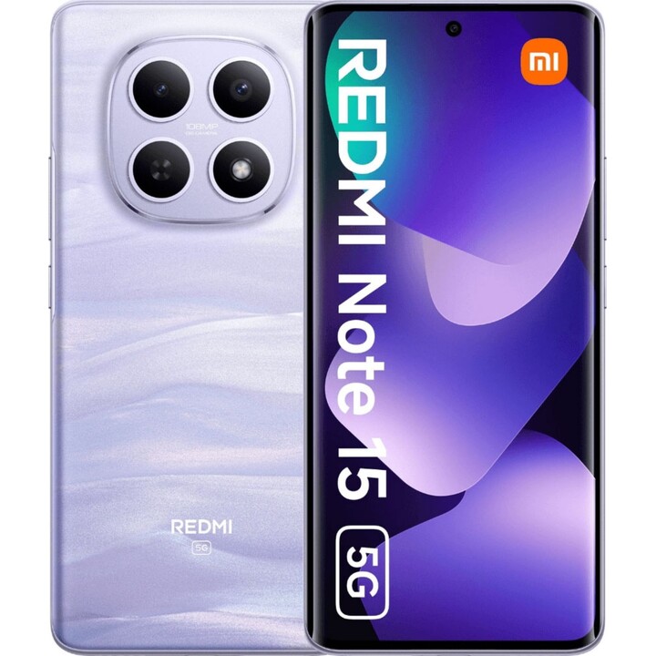 Xiaomi Redmi Note 15 5G, 8GB 256GB, 6.77 AMOLED, 5520mAh, Púrpura