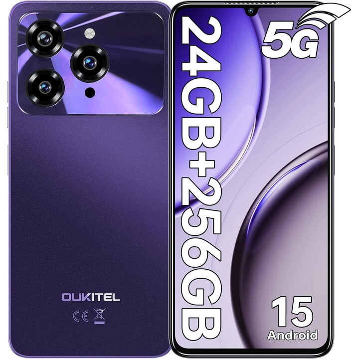 Oukitel C6 5G, 8GB 256GB, 6.8 IPS HD+, 5150mAh, Dual Sim, Púrpura