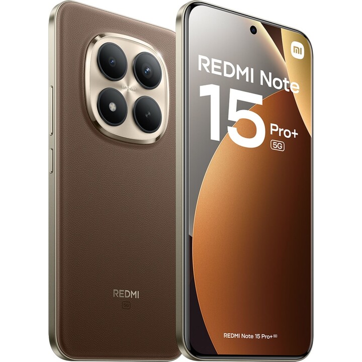 Xiaomi Redmi Note 15 Pro+ 5G, 12 GB 512 GB, 6,83 AMOLED, 6500 mAh, Mokkabraun