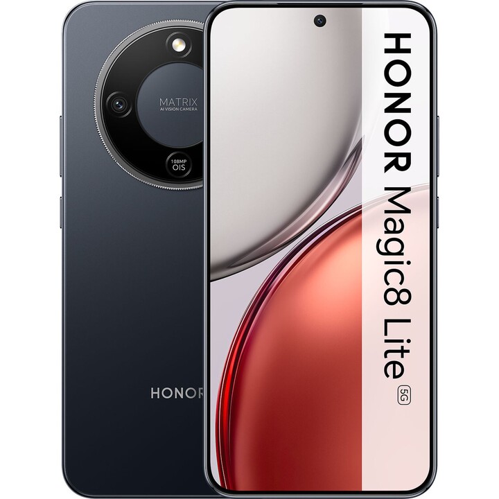 Honor Magic8 Lite 5G, 8GB 256GB, 6,79 AMOLED, 7500mAh, preto