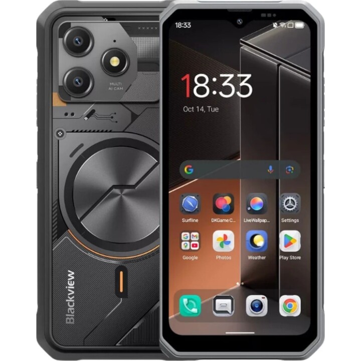 Blackview Fort 100, 8 GB 128 GB, 6,56 HD+ IPS, 5000 mAh, Schwarz