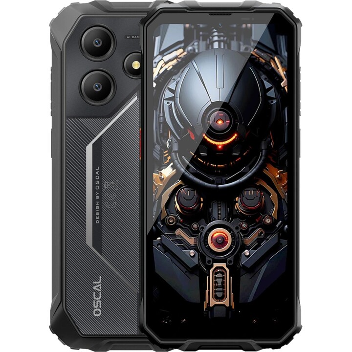 Oscal Marine 2, 8GB+128GB, Dual Sim, 11000mAh (18W), Android 15, Gemini AI, IP69K Protection, NFC, 6.56 HD, 90Hz, Black