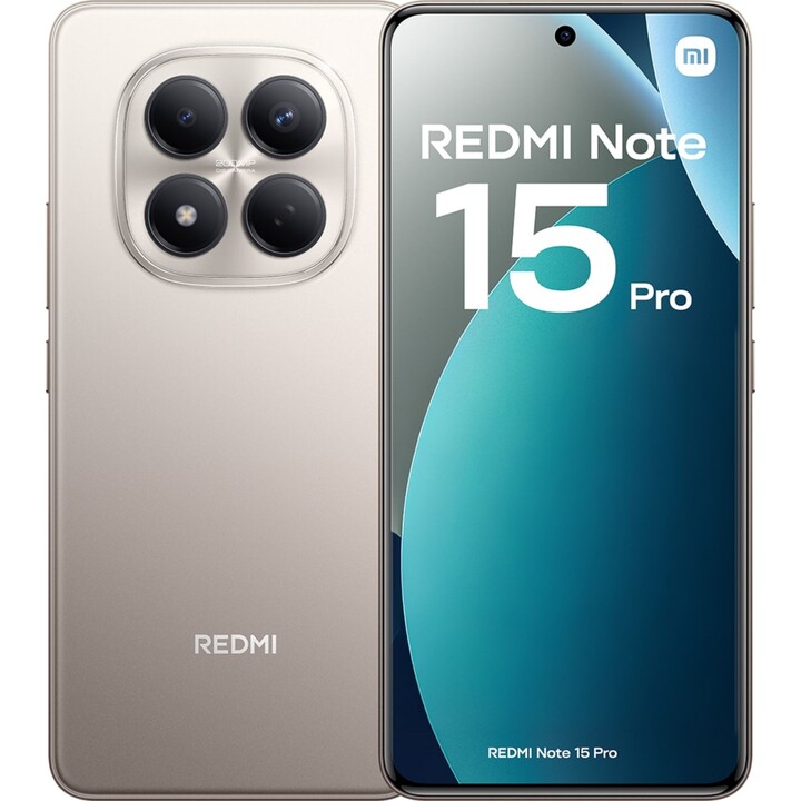 Xiaomi Redmi Note 15 Pro 4G, 12GB 512GB, 6,77 AMOLED, 6500mAh, Titânio