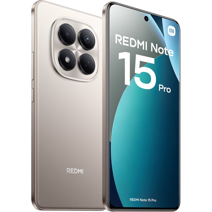 Xiaomi Redmi Note 15 Pro 4G, 12GB 512GB, 6,77 AMOLED, 6500mAh, Titânio