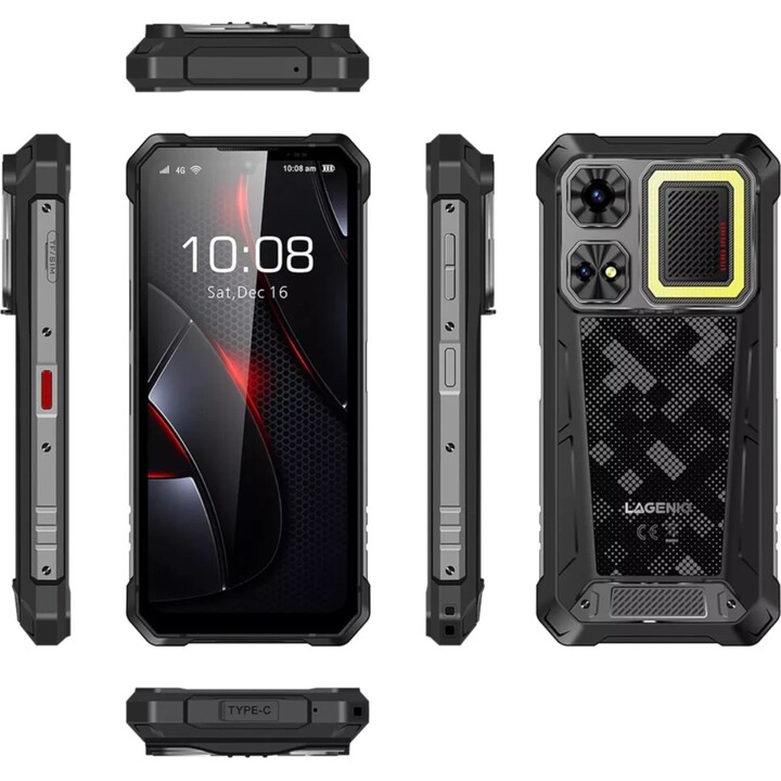 Lagenio Rhino 1 Pro, 8GB 256GB, 6.9 IPS HD+, 12000mAh, Black