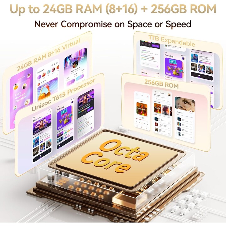 Oukitel C69, 8GB 256GB, 7.2 HD+, 6000mAh, Golden
