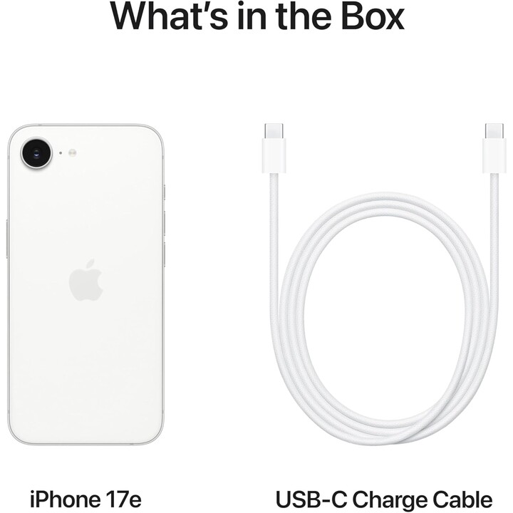 Apple iPhone 17e 512GB, teléfono móvil 5G con Apple Intelligence, chip A19, Blanco