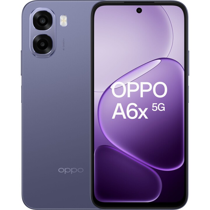 Oppo A6x 5G, 4GB 128GB, 6.75 LCD HD+, 6100mAh, Negro Púrpura