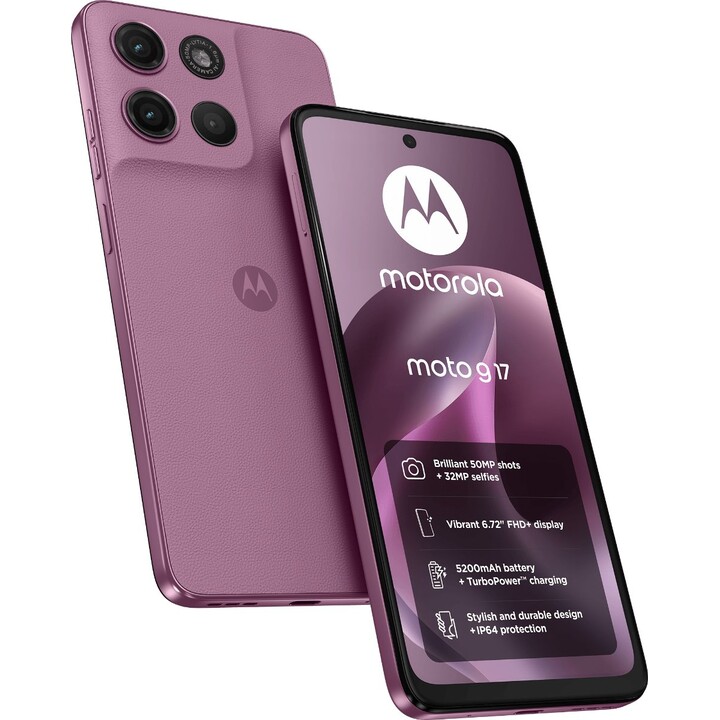 Motorola Moto G17, 4 GB, 256 GB, tela Full HD+ de 6,72, 5200 mAh, Bordeaux