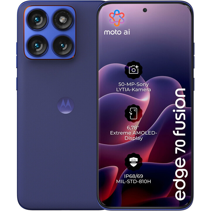 Motorola Moto Edge 70 Fusion 5G, 12GB 256GB, 6.78 pOLED AMOLED Curved, 7000mAh, Orient Blue