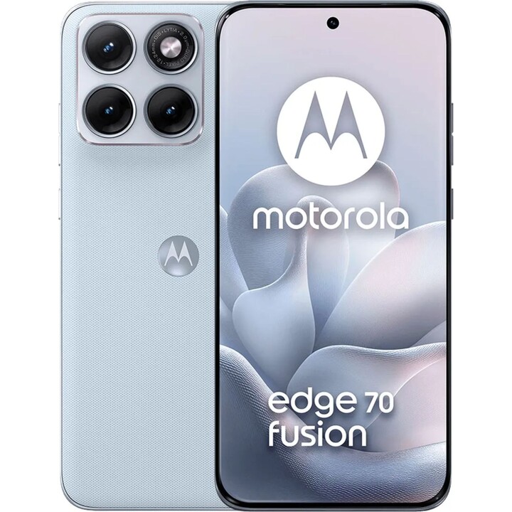 Motorola Moto Edge 70 5G, 12 GB 256 GB, 6,78 pOLED AMOLED gebogen, 7000 mAh, Hellblau