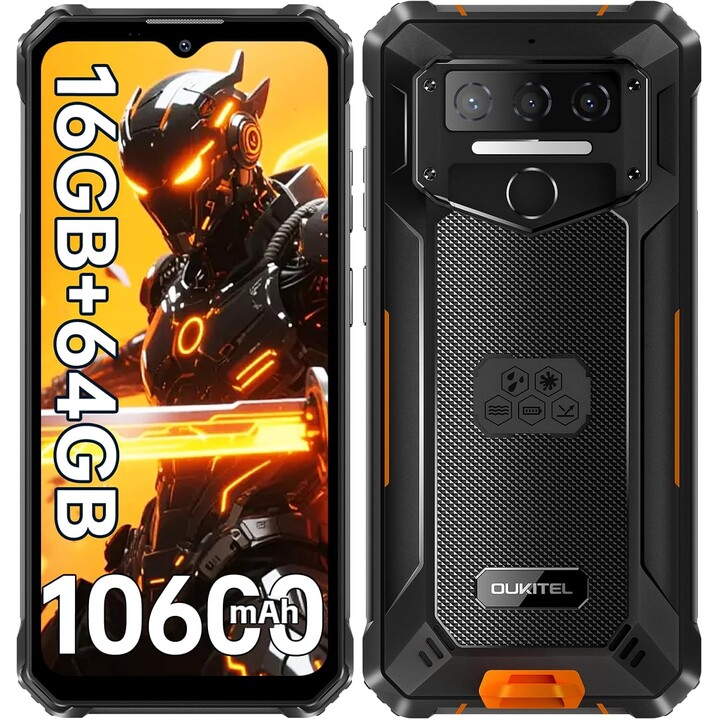 Oukitel WP23S, 4GB 64GB, LCD 6.52 IPS, 10600mAh, Orange