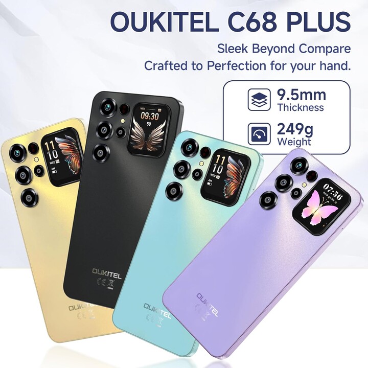 Oukitel C68 Plus, 8 GB 512 GB, 7.2 HD+, 6000 mAh, Grau
