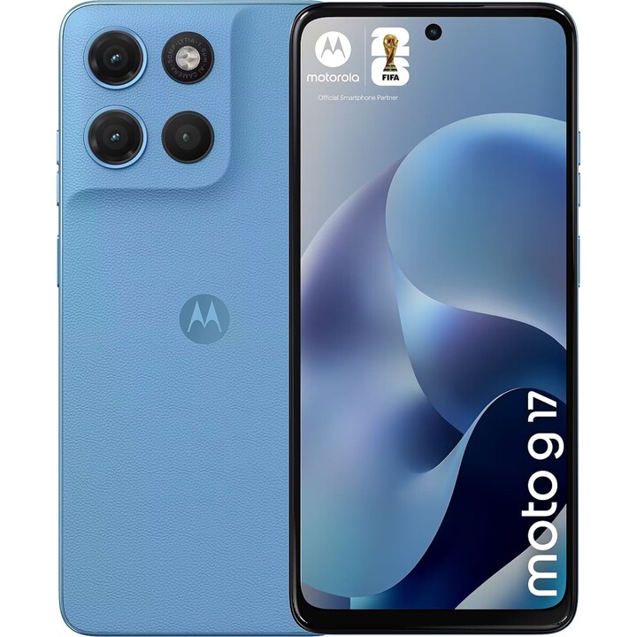 Motorola Moto G17, 4 GB 128 GB, display Full HD+ da 6,72 pollici, 5200 mAh, blu Alaska