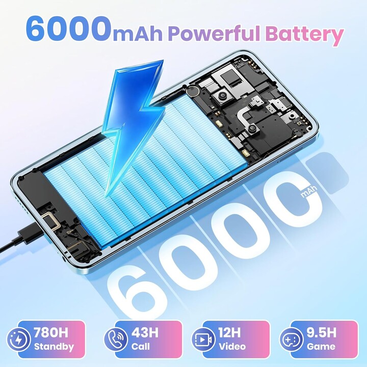 Fossibot S5 Pro, 8GB 256GB, 6.88 HD+, 6000mAh, Black