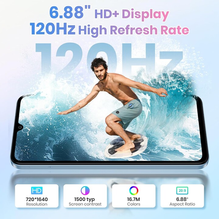 Fossibot S5 Pro, 8GB 256GB, 6.88 HD+, 6000mAh, Black