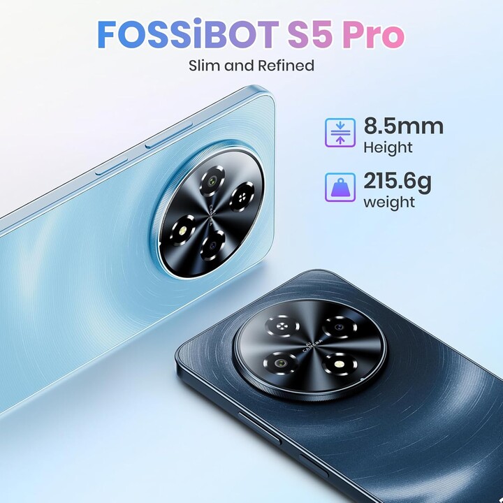 Fossibot S5 Pro, 8GB 256GB, 6.88 HD+, 6000mAh, Black