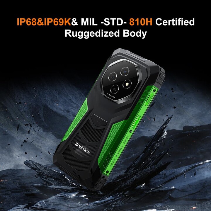 Blackview Fort 1, 6GB 256GB, 6.56 Screen 90Hz, 10000 mAh, Green