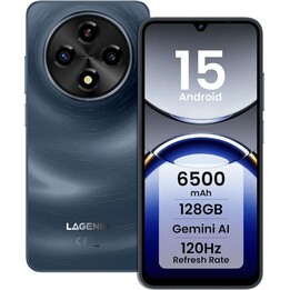 Lagenio A12, 4GB 128GB, 6.9 HD+, 6500mAh, Azul marino