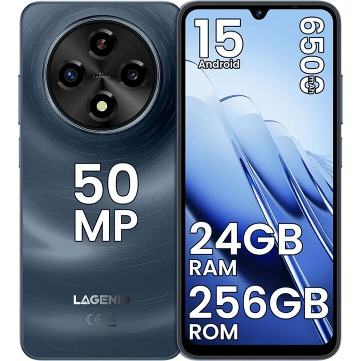Lagenio A12 Pro, 8GB 256GB, 6.9 AMOLED, 6500mAh, Azul Marino