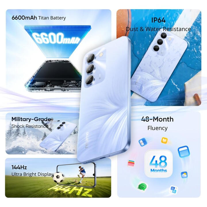 Realme C100 5G, 4GB 256GB, 6.8 LCD IPS, 6600mAh, Purple