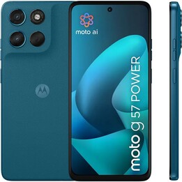 Smartphone Motorola Moto G57 Power 5G, 12 Go 256 Go, écran LCD FHD+ IPS 6,72, 7 000 mAh, bleu foncé