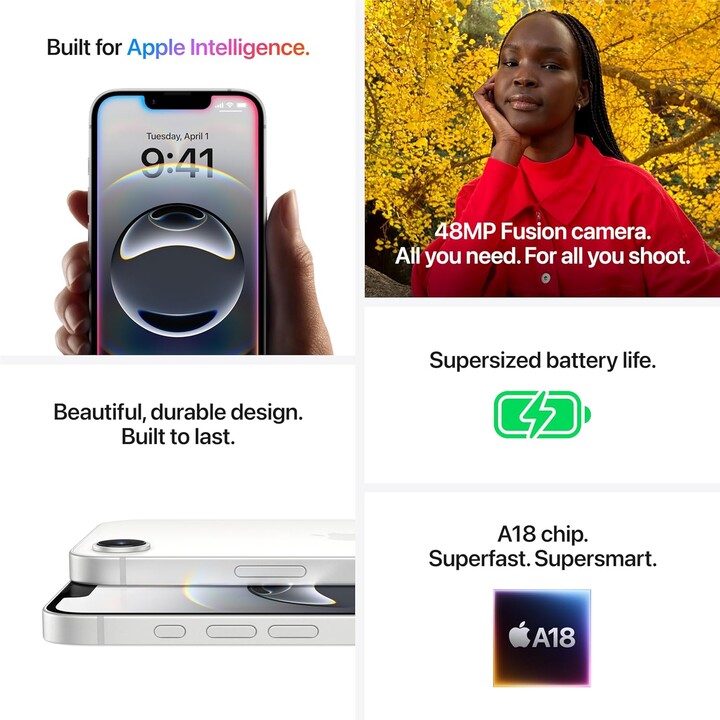 Apple iPhone 16e 128GB White Refurbished