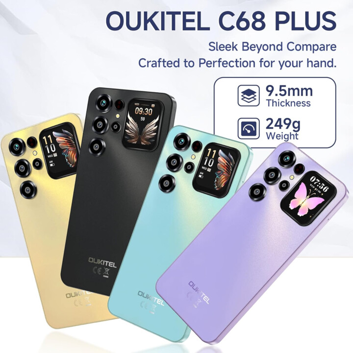 Oukitel C68 Plus, 4GB 128GB, 7.2 HD+, 6000mAh, Golden