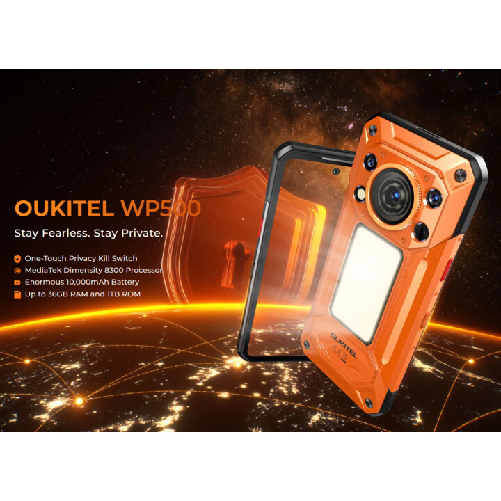 Oukitel WP500, 12GB 1TB, 6.78 FHD+, 10000mAh, Naranja