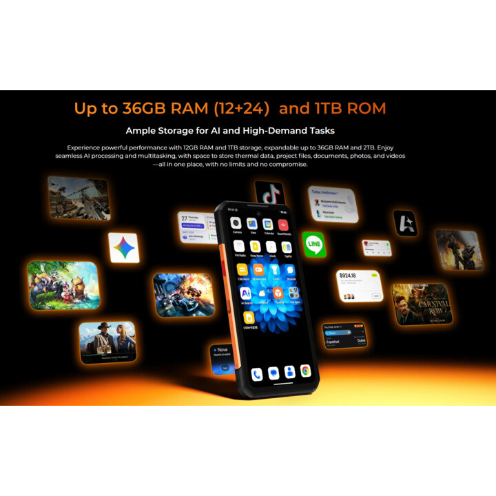 Oukitel WP500, 12GB 1TB, 6.78 FHD+, 10000mAh, Naranja
