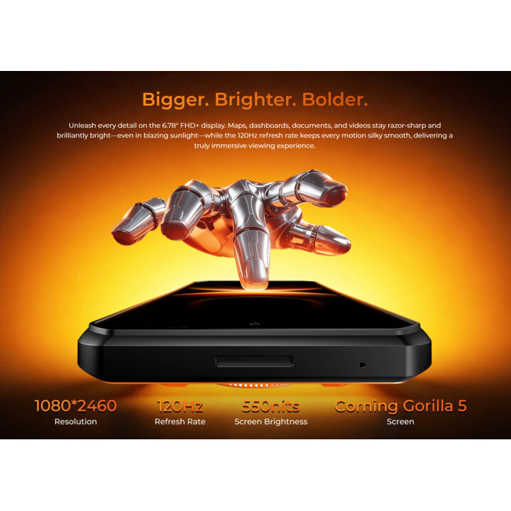 Oukitel WP500, 12GB 1TB, 6.78 FHD+, 10000mAh, Naranja
