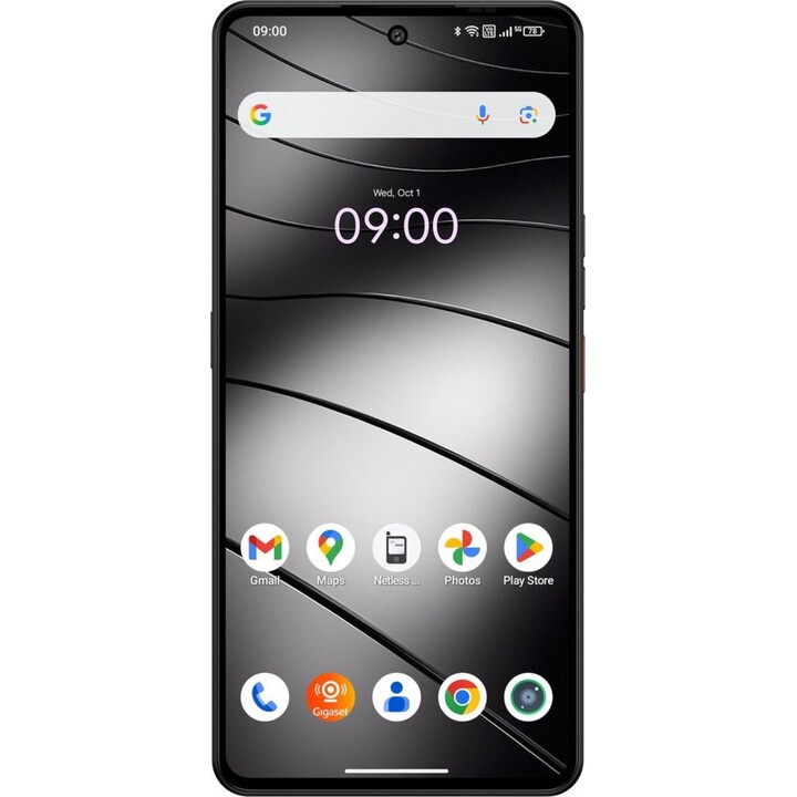 Gigaset GS6 Pro 5G, 8 Go 256 Go, 6,67 OLED, 5300 mAh, noir