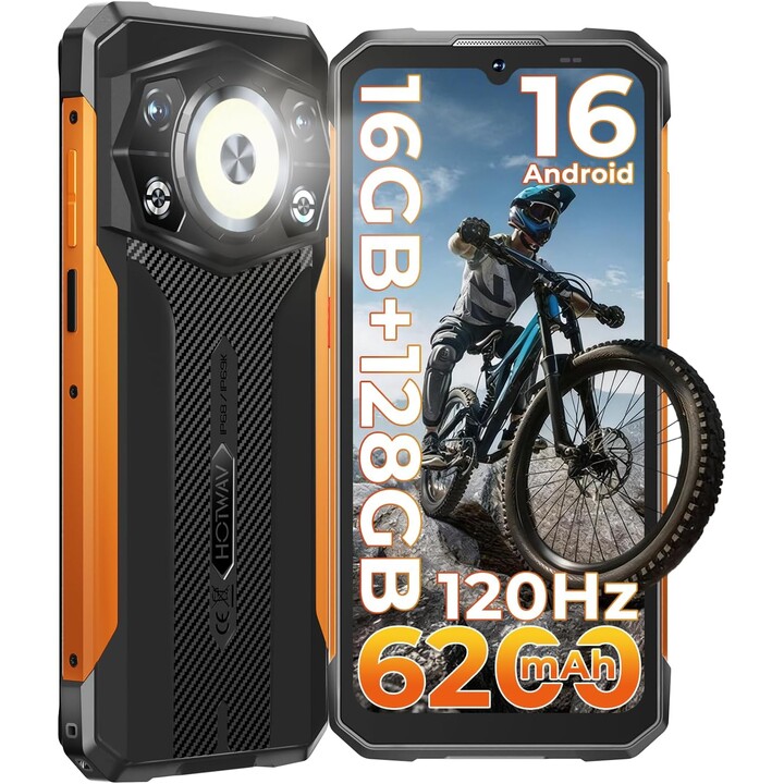 Hotwav Cyber 17, 6GB 128GB, 6.75 IPS HD+, 6200mAh, Orange