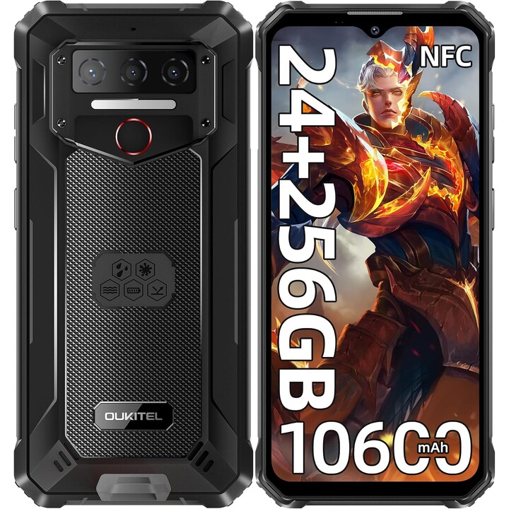 Oukitel WP23 Plus, 8GB 256GB, 6.52 IPS HD+, 10600mAh, Black