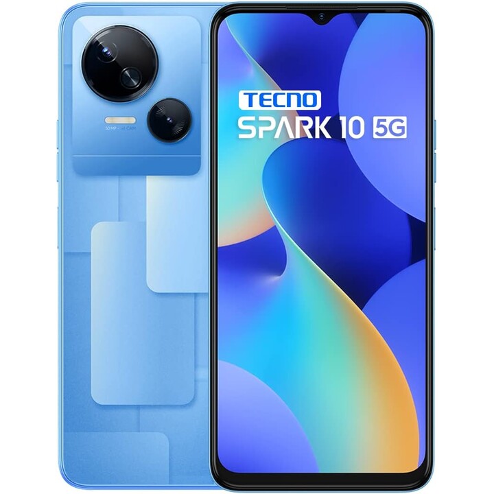 Tecno Spark 10 5G, 4GB 64GB, 6.6 IPS HD, 5000mAh, Azul
