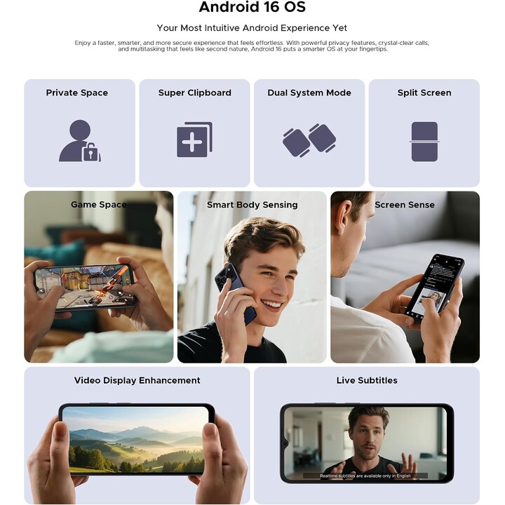 Doogee Note 56 Plus, 6GB 256GB, 6.56 IPS HD+, 6150mAh, Púrpura