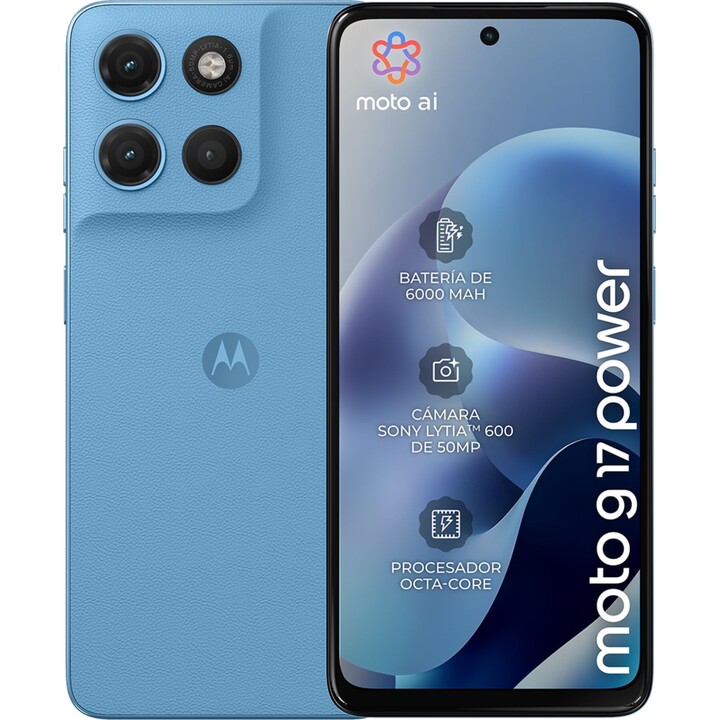 Motorola Moto G17 Power, 4GB 256GB, 6.72 IPS LCD Full HD+ Display, 6000mAh, Alaskan Blue