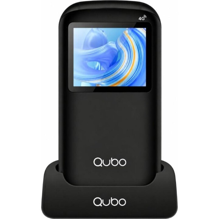 Qubo P-190BKC 4G Mobile Phone for Seniors/ Black