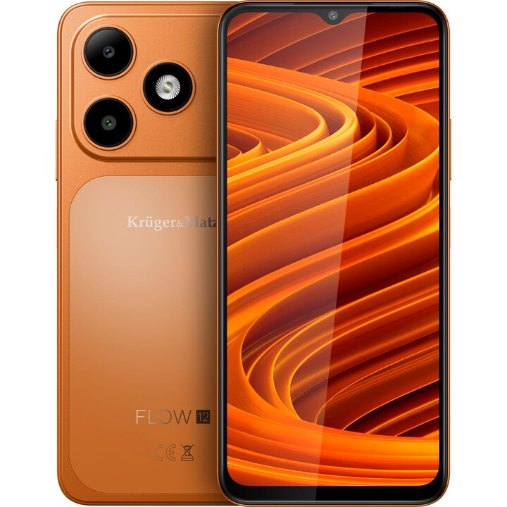 Kruger&Matz Flow 12, 4 GB, 64 GB, 6,56 Zoll IPS, 5000 mAh, Orange