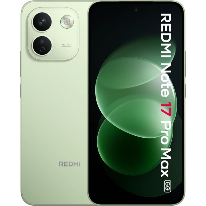 Xiaomi Redmi Note 17 Pro Max 5G, 8 Go, 256 Go, écran AMOLED de 6,83 pouces, batterie de 10 000 mAh, vert