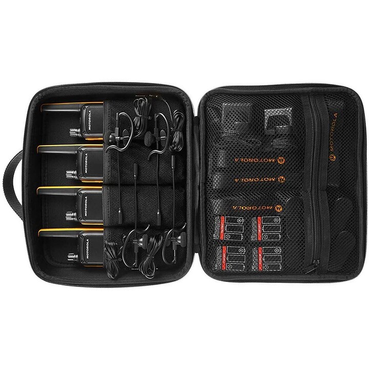 Rádio bidirecional Motorola Talkabout T82 Extreme Quad Pack 16 canais preto, laranja