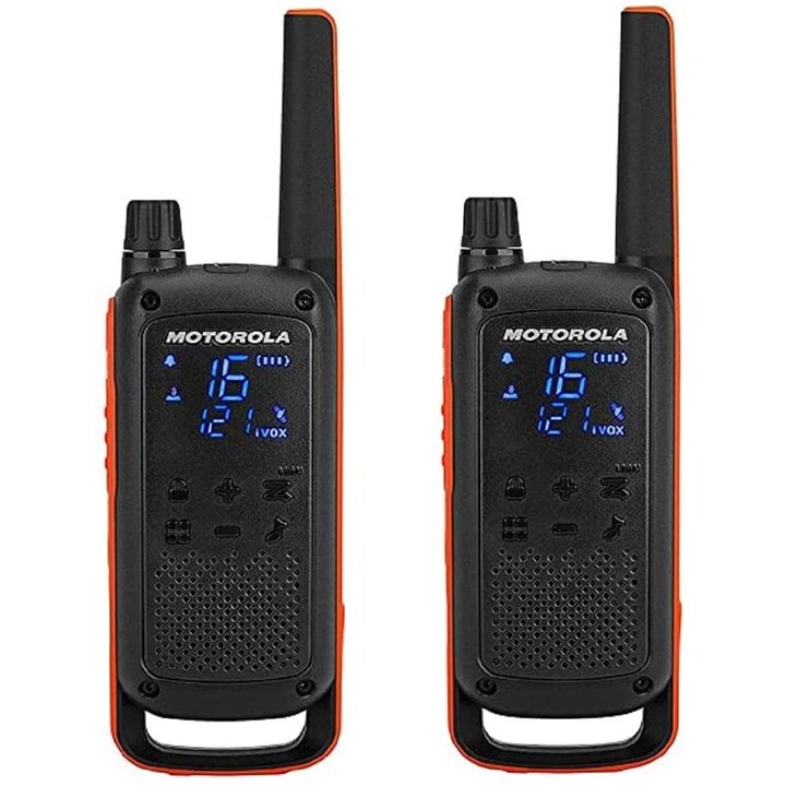 Motorola T82 Twin Pack Funksprechgerät 16 Kanäle Schwarz , Orange