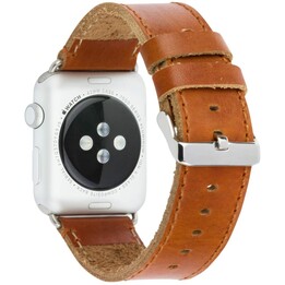 Copenhagen - Bracelet de Montre 42/44 mm - Brun Selle Foncé/Argent